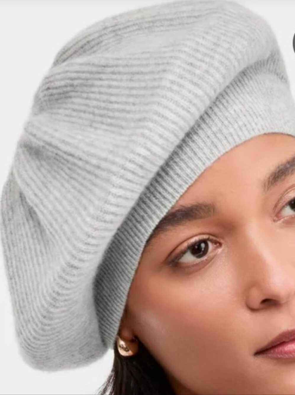 Charter Club Cashmere Knit Beret In Grey